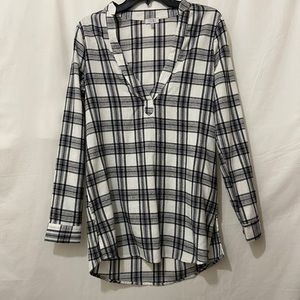 Black and White Plaid Tunic